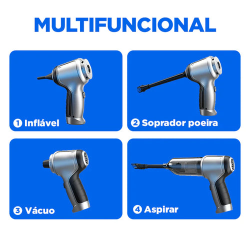 Aspirador de Pó Portátil CleanMax + 7 Brindes Exclusivos + 12 Meses de Garantia Hoje Até 23:59