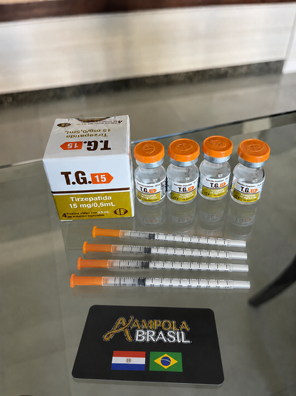 CAIXA COM 4 AMPOLAS - TIRZEPATIDA 15MG LACRADA | 04 AMPOLAS - ORIGINAL - FRETE GRÁTIS PARA TODO O BRASIL