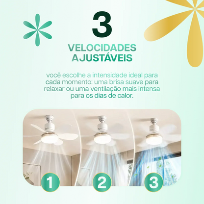 LumiAir - Ventilador Inteligente de Teto com Led + Brinde3
